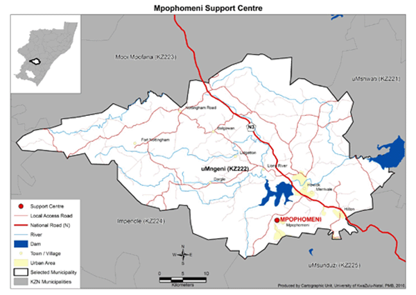 Map of Mpophomeni